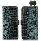 For Motorola Moto X40 Pro Crocodile Top Layer Cowhide Leather Phone Case(Green) - 1