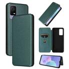 For TCL 405 Carbon Fiber Texture Flip Leather Phone Case(Green) - 1