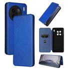 For vivo X90 Pro+ 5G Carbon Fiber Texture Flip Leather Phone Case(Blue) - 1