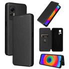 For Ulefone Note 14 Carbon Fiber Texture Flip Leather Phone Case(Black) - 1