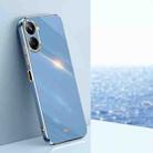 For Realme 10 Pro 5G XINLI Straight Edge 6D Electroplate TPU Phone Case(Celestial Blue) - 1