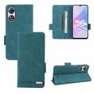 For OPPO A58 5G Magnetic Clasp Leather Phone Case(Green) - 1