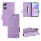 For OPPO A58 5G Magnetic Clasp Leather Phone Case(Purple) - 1