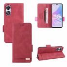 For OPPO A58 5G Magnetic Clasp Leather Phone Case(Red) - 1