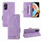For Realme 10 Pro+ Magnetic Clasp Leather Phone Case(Purple) - 1