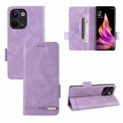 For OPPO Reno9 / Reno9 Pro 5G Magnetic Clasp Leather Phone Case(Purple) - 1