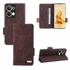 For OPPO Reno9 Pro+ 5G Magnetic Clasp Leather Phone Case(Brown) - 1