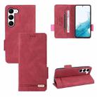 For Samsung Galaxy S23 5G Magnetic Clasp Leather Phone Case(Red) - 1