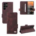 For Samsung Galaxy S23 Ultra 5G Magnetic Clasp Leather Phone Case(Brown) - 1