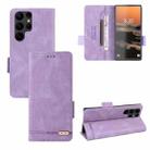 For Samsung Galaxy S23 Ultra 5G Magnetic Clasp Leather Phone Case(Purple) - 1