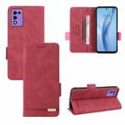 For ZTE Libero 5G III Magnetic Clasp Leather Phone Case(Red) - 1