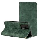 For Huawei P40 Lucky Flowers Embossing Pattern Magnetic Horizontal Flip Leather Case with Holder & Card Slots(Dark Green) - 1