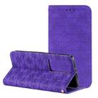 For Huawei P40 Pro+ Lucky Flowers Embossing Pattern Magnetic Horizontal Flip Leather Case with Holder & Card Slots(Purple) - 1