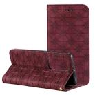 For Huawei P40 Pro+ Lucky Flowers Embossing Pattern Magnetic Horizontal Flip Leather Case with Holder & Card Slots(Wine Red) - 1