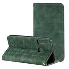 For Huawei P40 lite E / Y7p 2020 Lucky Flowers Embossing Pattern Magnetic Horizontal Flip Leather Case with Holder & Card Slots(Dark Green) - 1