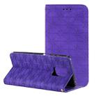 For Xiaomi Redmi Note 9 Pro Lucky Flowers Embossing Pattern Magnetic Horizontal Flip Leather Case with Holder & Card Slots(Purple) - 1
