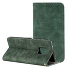 For Xiaomi Redmi Note 9 Pro Lucky Flowers Embossing Pattern Magnetic Horizontal Flip Leather Case with Holder & Card Slots(Dark Green) - 1