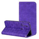 For Xiaomi Redmi Note 8T Lucky Flowers Embossing Pattern Magnetic Horizontal Flip Leather Case with Holder & Card Slots(Purple) - 1