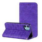 For iPhone 11 Pro Lucky Flowers Embossing Pattern Magnetic Horizontal Flip Leather Casewith Holder & Card Slots(Purple) - 1