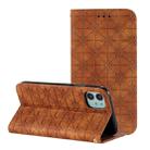 For iPhone 11 Pro Lucky Flowers Embossing Pattern Magnetic Horizontal Flip Leather Casewith Holder & Card Slots(Brown) - 1