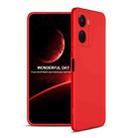 For vivo Y16 GKK Three Stage Splicing Full Coverage PC Phone Case(Red) - 1