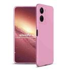 For vivo Y16 GKK Three Stage Splicing Full Coverage PC Phone Case(Rose Gold) - 1