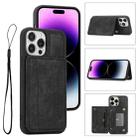 For iPhone 14 Pro Dream Magnetic Back Cover Card Wallet Phone Case(Black) - 1