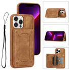 For iPhone 13 Pro Max Dream Magnetic Back Cover Card Wallet Phone Case(Brown) - 1