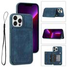 For iPhone 12 Pro Max Dream Magnetic Back Cover Card Wallet Phone Case(Blue) - 1