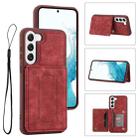 For Samsung Galaxy S22 5G Dream Magnetic Back Cover Card Wallet Phone Case(Red) - 1