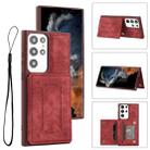 For Samsung Galaxy S22 Ultra 5G Dream Magnetic Back Cover Card Wallet Phone Case(Red) - 1