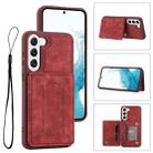 For Samsung Galaxy S21 5G Dream Magnetic Back Cover Card Wallet Phone Case(Red) - 1