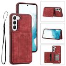 For Samsung Galaxy S21+ 5G Dream Magnetic Back Cover Card Wallet Phone Case(Red) - 1