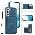 For Samsung Galaxy S21 FE 5G Dream Magnetic Back Cover Card Wallet Phone Case(Blue) - 1