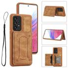 For Samsung Galaxy A53 5G Dream Magnetic Back Cover Card Wallet Phone Case(Brown) - 1