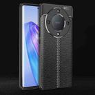 For Honor X9a Litchi Texture Shockproof TPU Phone Case(Black) - 1