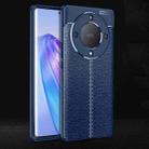 For Honor X9a Litchi Texture Shockproof TPU Phone Case(Blue) - 1