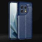 For OnePlus 11 5G Litchi Texture Shockproof TPU Phone Case(Blue) - 1