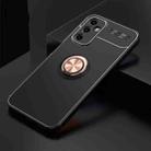 For Samsung Galaxy A14 4G Metal Ring Holder TPU Phone Case(Black+Rose Gold) - 1