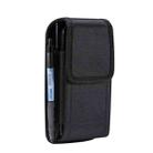For 6.5-6.9 inch Smartphones Vertical Double Grid Oxford Cloth Phone Case(Black) - 1