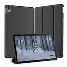 For Nokia T21 DUX DUCIS Domo Series Magnetic Flip Leather Tablet Case(Black) - 1