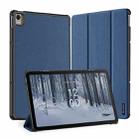 For Nokia T21 DUX DUCIS Domo Series Magnetic Flip Leather Tablet Case(Blue) - 1