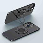 For iPhone 13 Matte Magsafe Magnetic Phone Case with Trolley Holder(Black) - 1