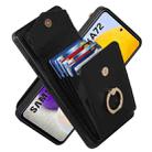For Samsung Galaxy A72 5G Ring Holder RFID Card Slot Phone Case(Black) - 1