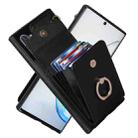 For Samsung Galaxy Note10+ Ring Holder RFID Card Slot Phone Case(Black) - 1