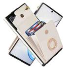 For Samsung Galaxy Note10+ Ring Holder RFID Card Slot Phone Case(Beige) - 1