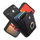 For Samsung Galaxy S24 5G Ring Holder RFID Card Slot Phone Case(Black) - 1