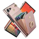 For Samsung Galaxy S24 Ultra 5G Ring Holder RFID Card Slot Phone Case(Rose Gold) - 1