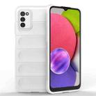 For Samsung Galaxy A03s India Version Magic Shield TPU + Flannel Phone Case(White) - 1
