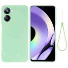 For Realme 10 4G Color Liquid Silicone Phone Case(Green) - 1